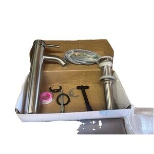 NEW Aquadis Single Hole Lav/Vessel Faucet, w/pop-up assembly, br.nickel